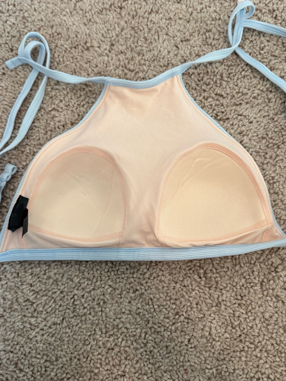 Light Blue Ribbed Bikini Set - Picture 2 of 2